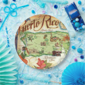 Puerto Rico Map Papieren Bordje (Feest)