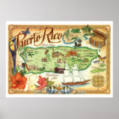 Puerto Rico Map Poster (Voorkant)