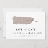 Puerto Rico Map Save the Date Template (Voorkant)
