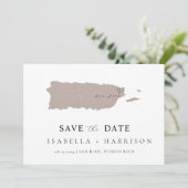 Puerto Rico Map Save the Date Template (Staand voorkant)