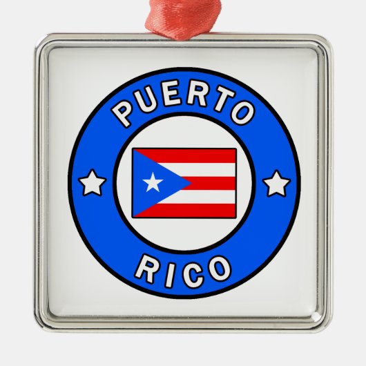 Puerto Rico Metalen Ornament (Voorkant)