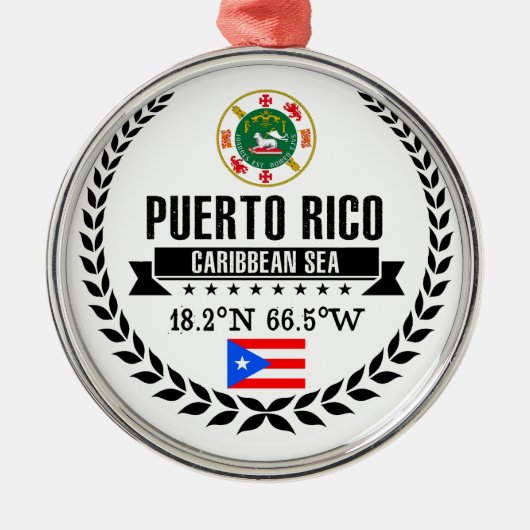 Puerto Rico Metalen Ornament (Voorkant)