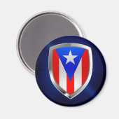 Puerto Rico Metallic Emblem Magneet (Voorkant / Achterkant)