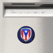 Puerto Rico Metallic Emblem Magneet (Insitu (Vaatwasser))