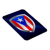 Puerto Rico Metallic Emblem Magneet (Rechterzijde)