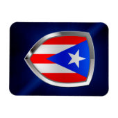 Puerto Rico Metallic Emblem Magneet (Horizontaal)