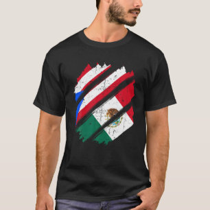 Puerto Rico Mexico Vlag Patriottisch Boricua Mexic T-shirt