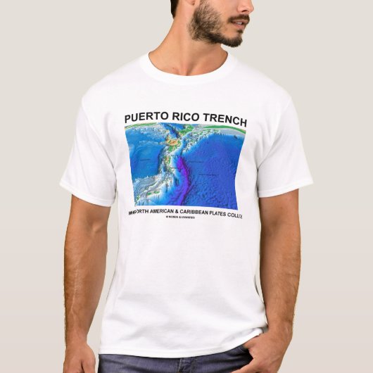 Puerto Rico-moersleutel in Noord-Amerikaans Caribi T-shirt (Voorkant)