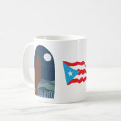 Puerto Rico Morro Garita At Night Arc Koffiemok (Voorkant links)