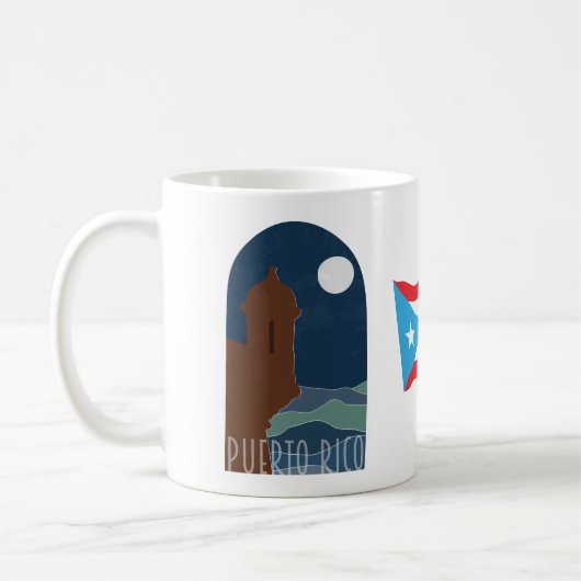 Puerto Rico Morro Garita At Night Arc Koffiemok (Links)