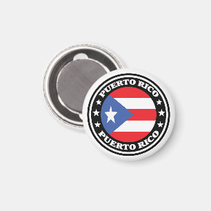 Puerto Rico Nationale Vlag Ronde van Logo Magneet