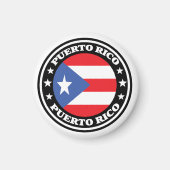 Puerto Rico Nationale Vlag Ronde van Logo Magneet (Voorkant)
