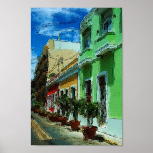 Puerto Rico - Old San Juan Poster (Voorkant)