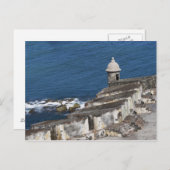 Puerto Rico, Old San Juan, sectie van El Morro Briefkaart (Voorkant / Achterkant)