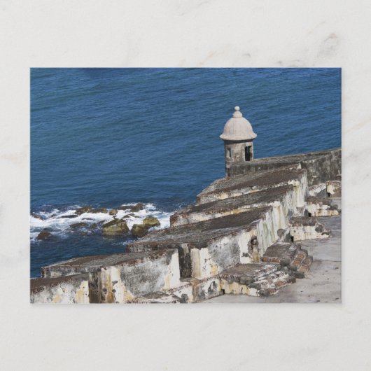 Puerto Rico, Old San Juan, sectie van El Morro Briefkaart (Voorkant)