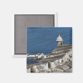 Puerto Rico, Old San Juan, sectie van El Morro Magneet (Voorkant / Achterkant)