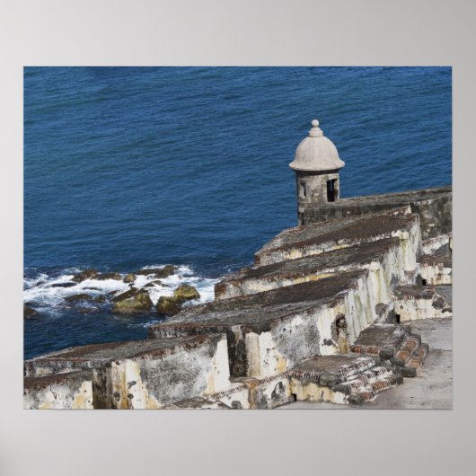 Puerto Rico, Old San Juan, sectie van El Morro Poster (Voorkant)