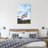 Puerto Rico, Old San Juan, vlag van Puerto-rijst Canvas Afdruk (Insitu (Slaapkamer))