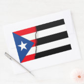 Puerto Rico Onafhankelijkheid Zwart-wit Vlag Rechthoekige Sticker (Envelop)