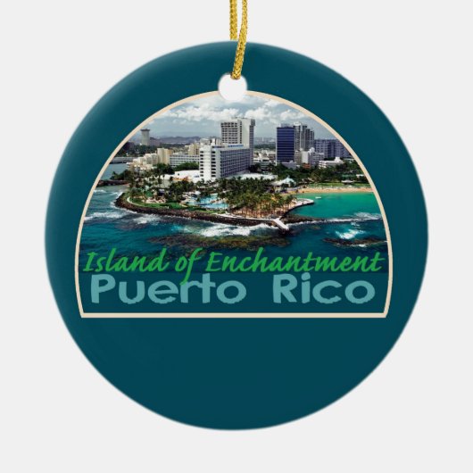 PUERTO RICO Orament Keramisch Ornament (Voorkant)
