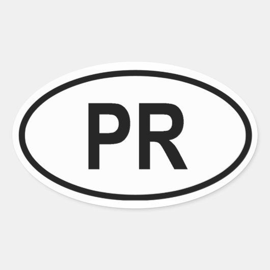 Puerto Rico Ovale Sticker (Voorkant)