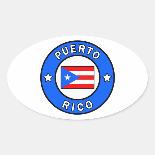 Puerto Rico Ovale Sticker (Voorkant)