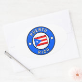 Puerto Rico Ovale Sticker (Envelop)