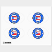 Puerto Rico Ovale Sticker (Vel)