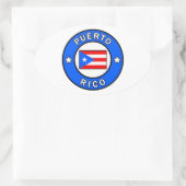 Puerto Rico Ovale Sticker (Tas)