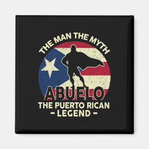 Puerto Rico Papa T-shirt Abuelo Man Mythe Puerto R Magneet