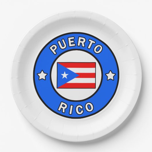 Puerto Rico Papieren Bordje (Voorkant)