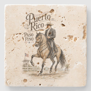 Puerto Rico Paso Fino Paard Nuestra Herencia Stenen Onderzetter
