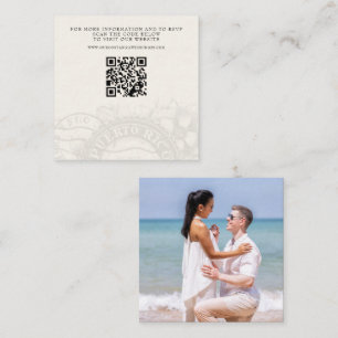 Puerto Rico Passport Wedding QR Informatiekaartje