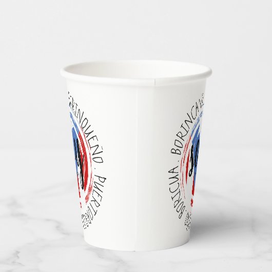 Puerto Rico Patriotic de Pura Cep Papieren Bekers (Rechts)