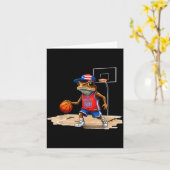 Puerto Rico Patriotic Flag Boricua Fun Basketball  Kaart (Gele Bloem)