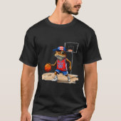 Puerto Rico Patriotic Flag Boricua Fun Basketball  T-shirt (Voorkant)
