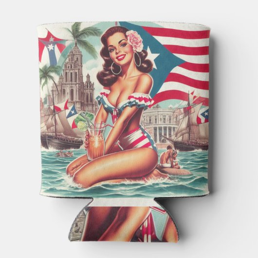  Puerto Rico Pin-Up Blikjeskoeler (Achterkant)
