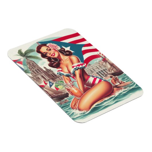  Puerto Rico Pin-Up Magneet (Rechterzijde)