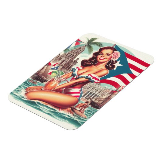  Puerto Rico Pin-Up Magneet (Linkerzijde)