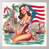  Puerto Rico Pin-Up Poster (Voorkant)