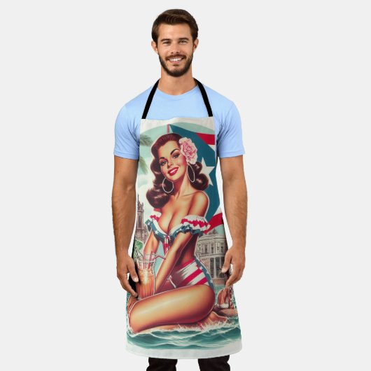  Puerto Rico Pin-Up Schort (Gedragen)