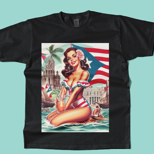  Puerto Rico Pin-Up T-shirt