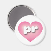 Puerto Rico Pink Fade Heart - Ik hou van PR Magneet (Voorkant / Achterkant)