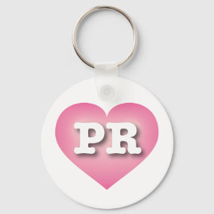 Puerto Rico Pink Fade Heart - Ik hou van PR Sleutelhanger