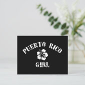 Puerto Rico Pink Girl Briefkaart (Staand voorkant)