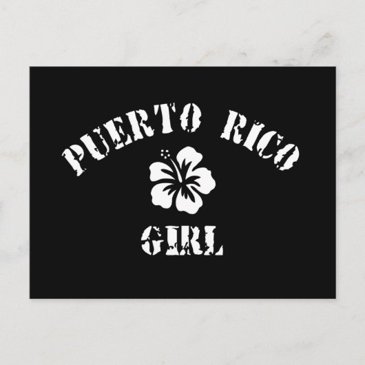 Puerto Rico Pink Girl Briefkaart (Voorkant)
