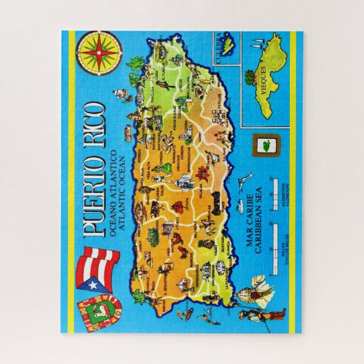 Puerto rico Postcard 16x20  Legpuzzel (Verticaal)