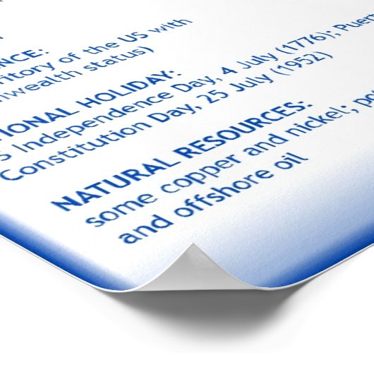 Puerto Rico Poster (Hoek)