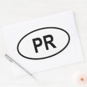 Puerto Rico "PR" Ovale Sticker (Envelop)