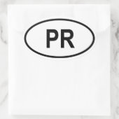 Puerto Rico "PR" Ovale Sticker (Tas)